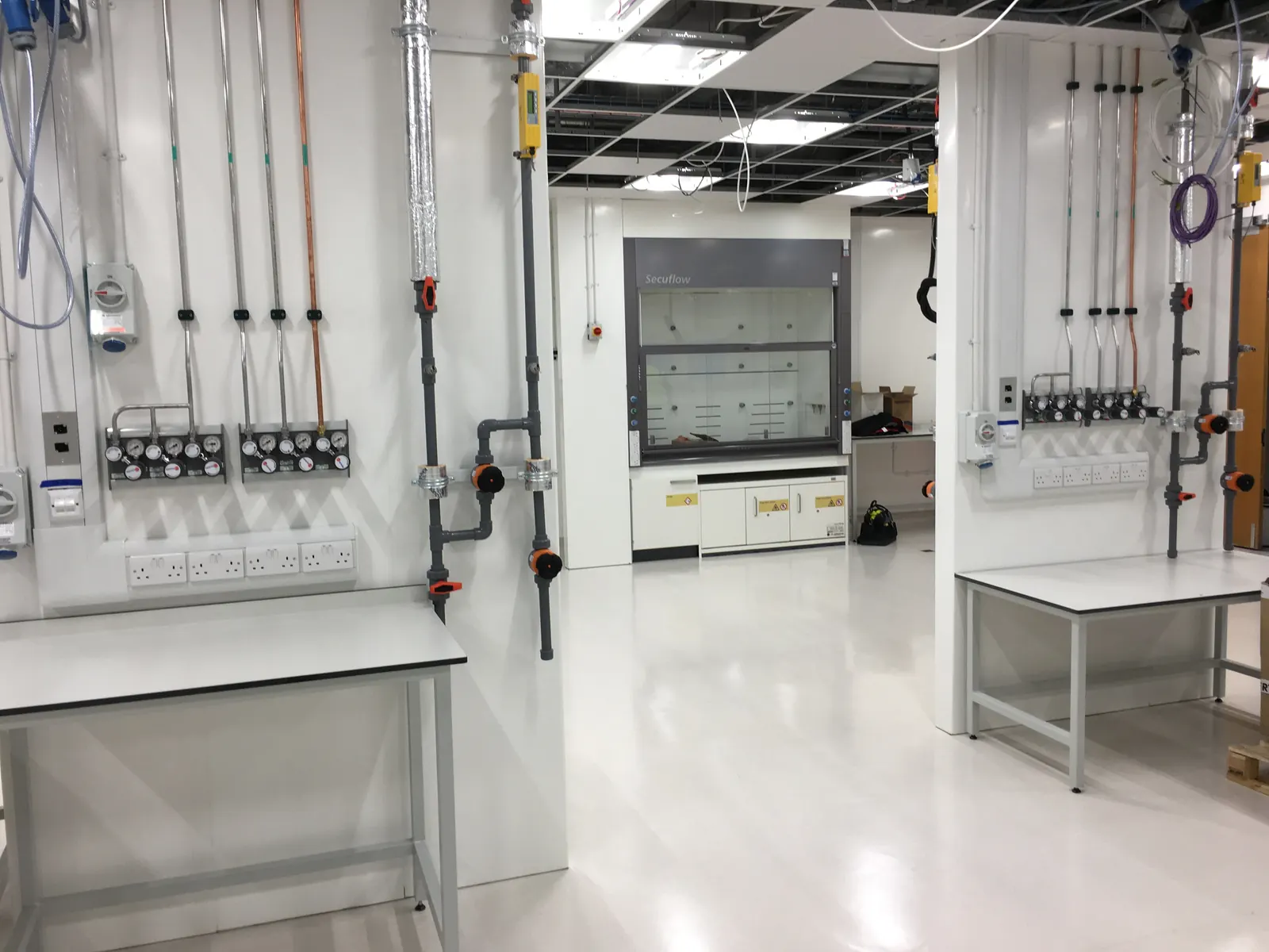 Craig Garbutt — laboratory construction: multiple precision testing rigs in completed advanced materials research suite