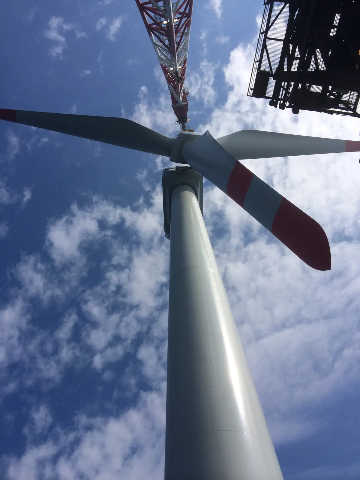 Craig Garbutt — installing a completed rotor star on the Trianel Windpark Borkum, a €1.1 billion major municipal offshore wind project situated 45km north of the German island of Borkum in the North Sea