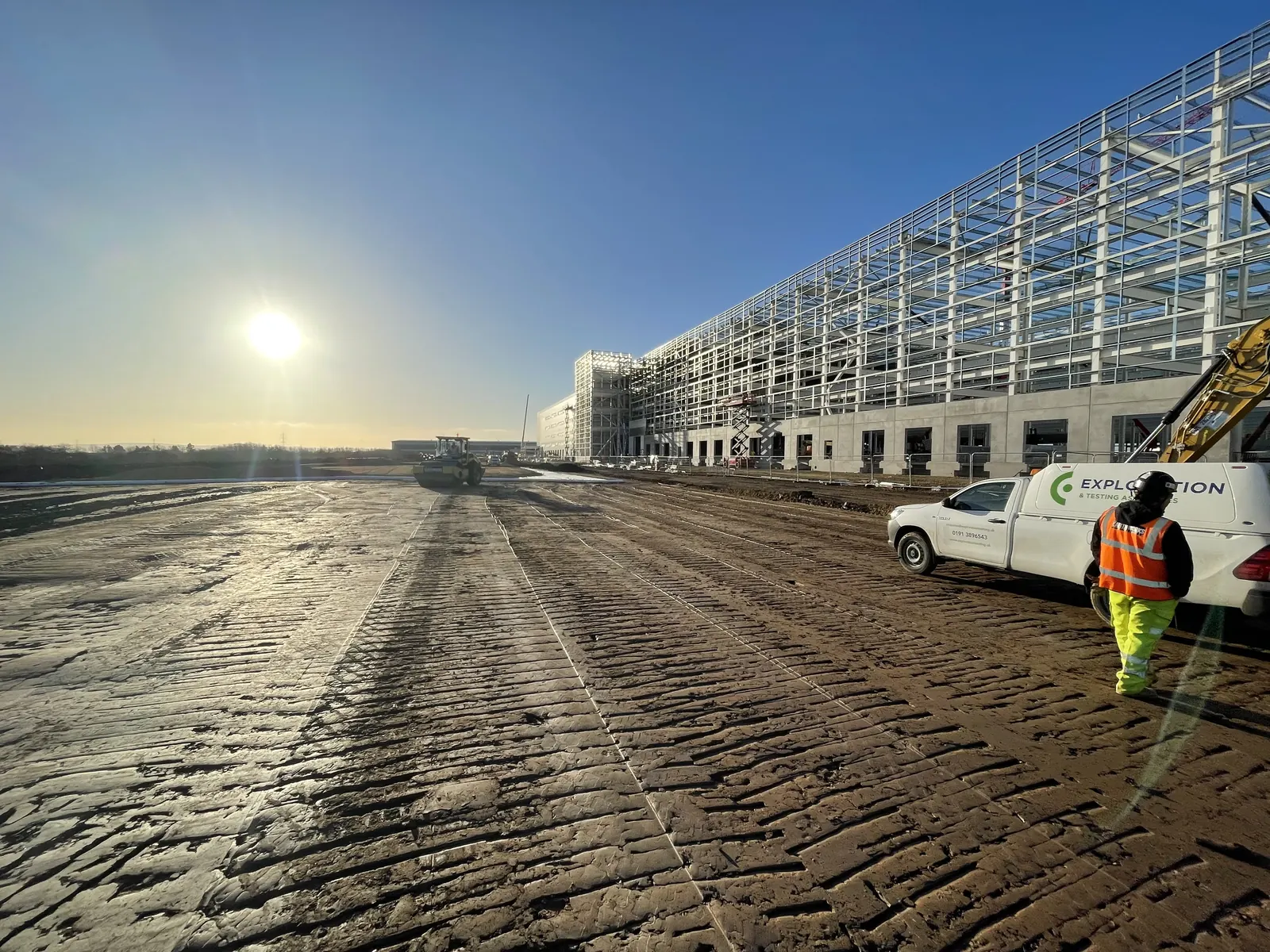 Craig Garbutt — £130M Amazon fulfilment centre construction in North East England, multi-storey industrial distribution campus structural frame, delivered as Interim Director for a Tier 1 main contractor