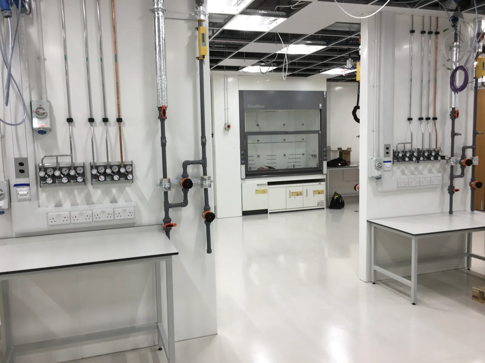 MALDI-TOF mass spectrometry laboratory constructed by Craig Garbutt — specialist scientific facility for Matrix-Assisted Laser Desorption/Ionization and Time-of-Flight analysis, supporting microbial identification, proteomics and polymer research
