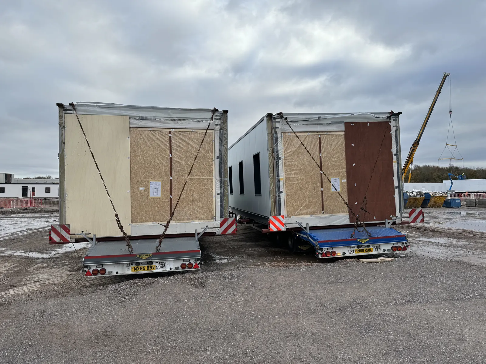 Craig Garbutt — modular unit in transit to site for installation, DfMA healthcare delivery programme